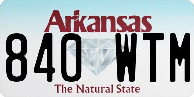 AR license plate 840WTM