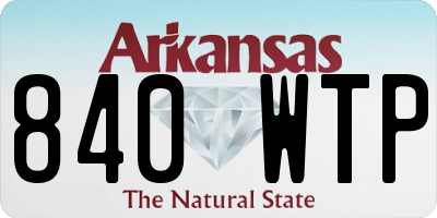 AR license plate 840WTP