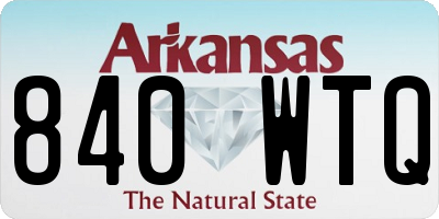 AR license plate 840WTQ
