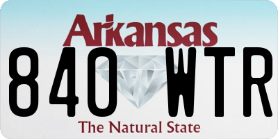AR license plate 840WTR