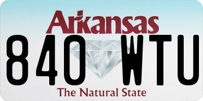 AR license plate 840WTU