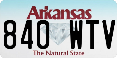 AR license plate 840WTV