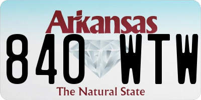 AR license plate 840WTW