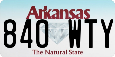 AR license plate 840WTY
