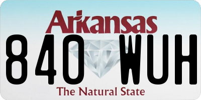 AR license plate 840WUH