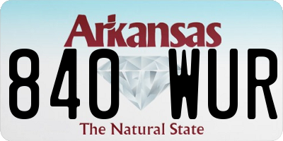 AR license plate 840WUR