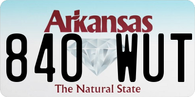 AR license plate 840WUT