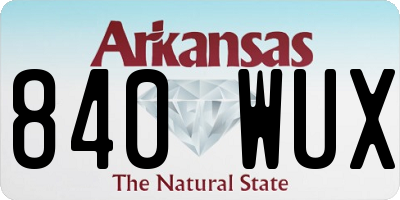 AR license plate 840WUX
