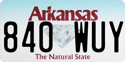 AR license plate 840WUY