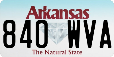 AR license plate 840WVA