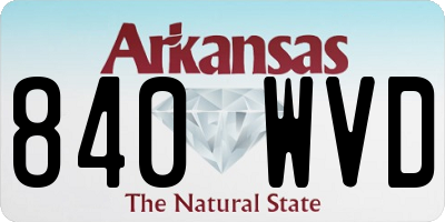 AR license plate 840WVD