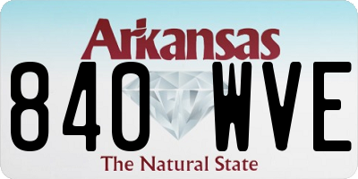 AR license plate 840WVE