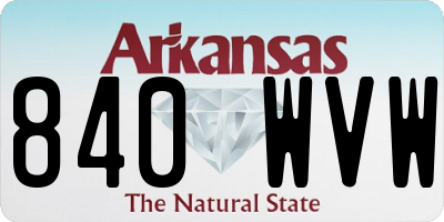 AR license plate 840WVW