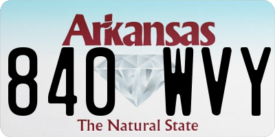 AR license plate 840WVY