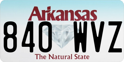 AR license plate 840WVZ