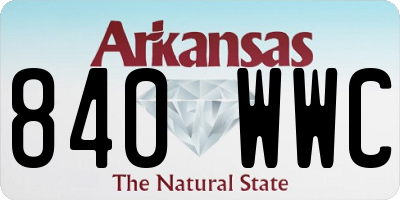 AR license plate 840WWC