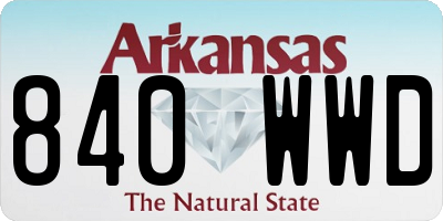 AR license plate 840WWD