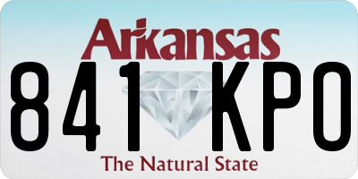 AR license plate 841KPO