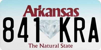 AR license plate 841KRA