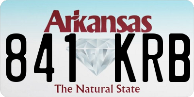 AR license plate 841KRB