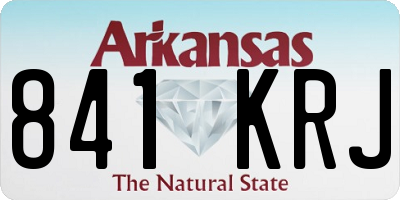 AR license plate 841KRJ