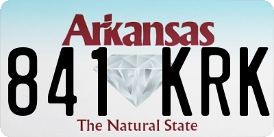AR license plate 841KRK