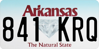AR license plate 841KRQ
