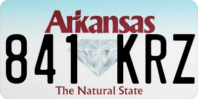 AR license plate 841KRZ