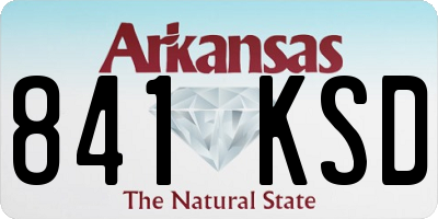 AR license plate 841KSD