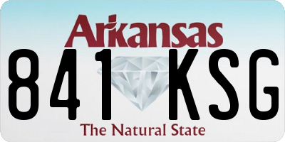 AR license plate 841KSG