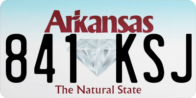 AR license plate 841KSJ