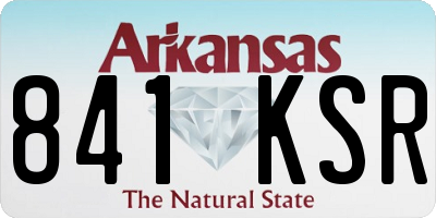 AR license plate 841KSR