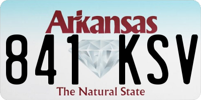 AR license plate 841KSV