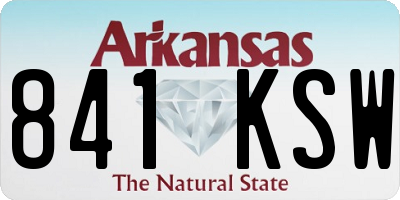AR license plate 841KSW
