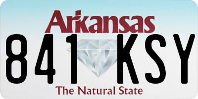 AR license plate 841KSY