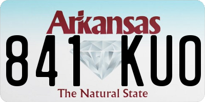 AR license plate 841KUO