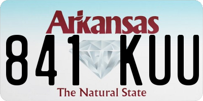 AR license plate 841KUU