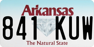 AR license plate 841KUW