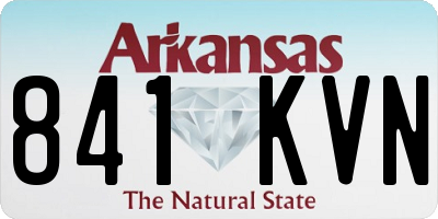 AR license plate 841KVN