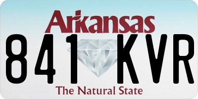 AR license plate 841KVR