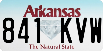 AR license plate 841KVW