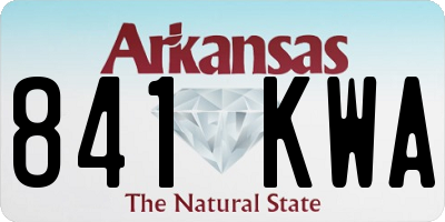 AR license plate 841KWA