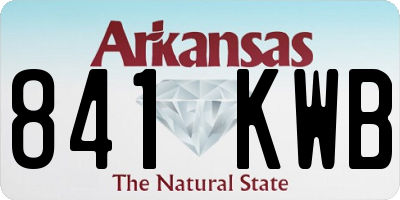 AR license plate 841KWB
