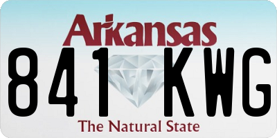 AR license plate 841KWG