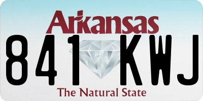 AR license plate 841KWJ
