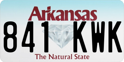 AR license plate 841KWK