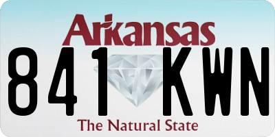 AR license plate 841KWN