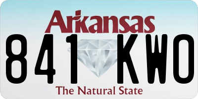 AR license plate 841KWO