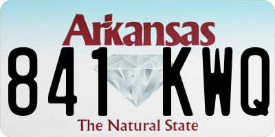 AR license plate 841KWQ