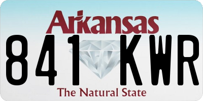 AR license plate 841KWR